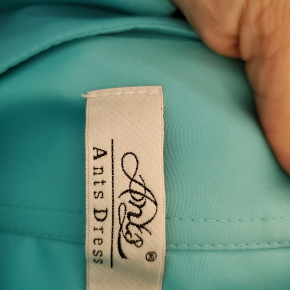 Turquoise blue bridesmaid/ prom dress - Picture 4 of 7